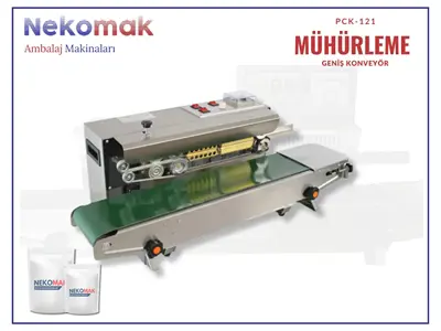 Geniş Konveyör Poşet Ağzı Yapıştırma Mühürleme Makinası