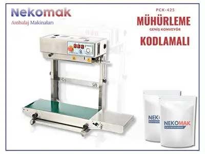 Kodlamalı Dik Poşet Yapıştırma Mühürleme Makinası