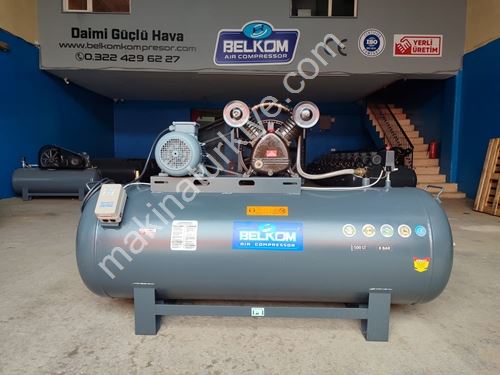 500 l 8 bar, 5,5 PS einheimischer Motor, Doppelflansch, Plattensteuerung, Neuer Kompressor