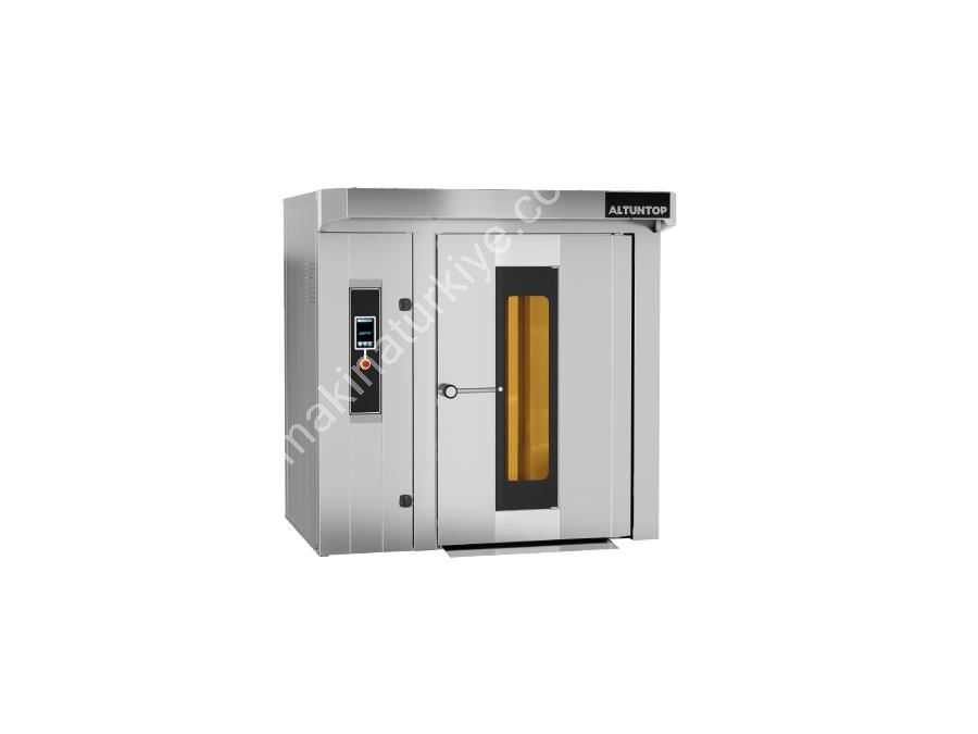 8.64 m² Pişirme Alanı  16-18 Tepsili Önden Brülör Döner Arabalı Fırın