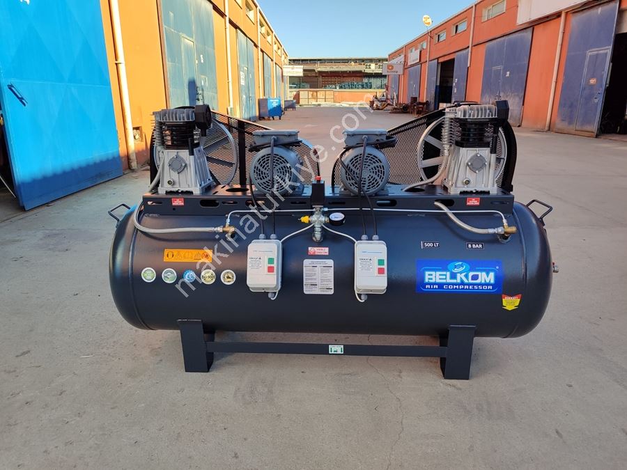 500 L, 8 bar, Italienischer Kopf, Lokaler Motor, Hausstrom (220 Volt) Panel, Neue Kompressor
