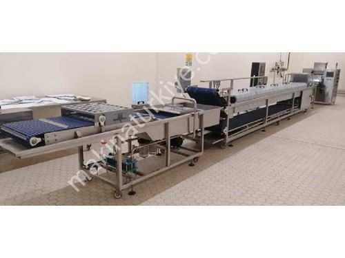 8 Stunden 1300 Tabletts 6 Meter Wasserteig Produktionslinie Maschine