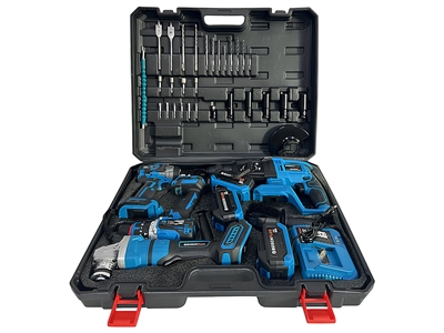 Kömürsüz Akülü 4Lü Set 21V 3Ah Darbeli Vidalama, Kırıcı Delici Matkap, Devir Ayarlı Avuç Taşlama - 1