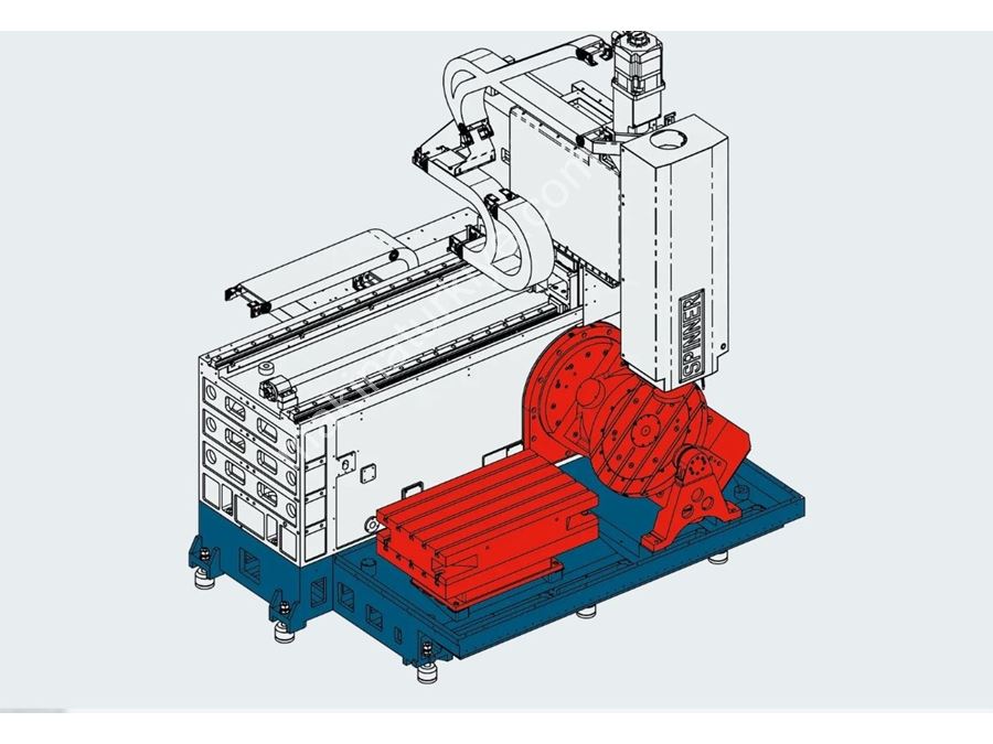 1530X530x465 Mm Hareket Mesafeli 5 Eksen Cnc İşleme Merkezi