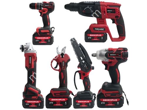 Professional Brushless Red 6-Piece Set 21V 4Ah
