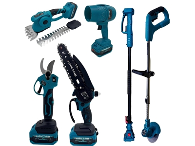 6-Item 1-in-1 Cordless Garden Maintenance Set 21V 3Ah - 0