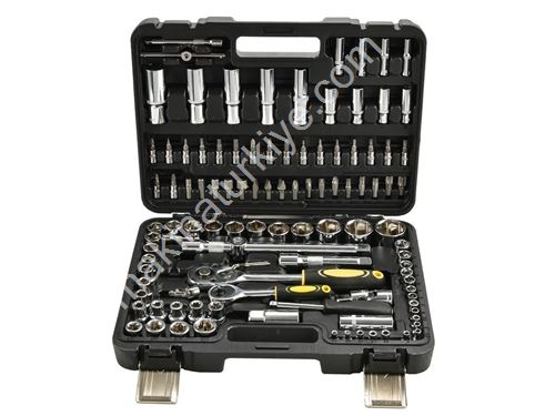 Tam Profesyonel 108 Parça Usta Lokma Takımı Parlak Çelik