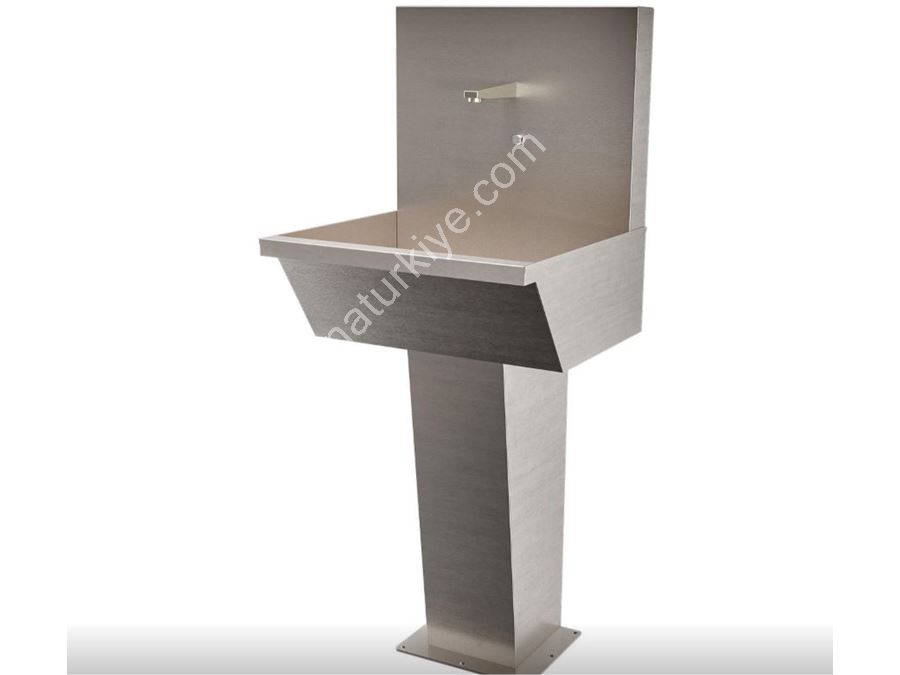 304 Cr-Ni Paslanmaz Çelik Hijyen Aksesuarı Tekli Lavabo Pedallı