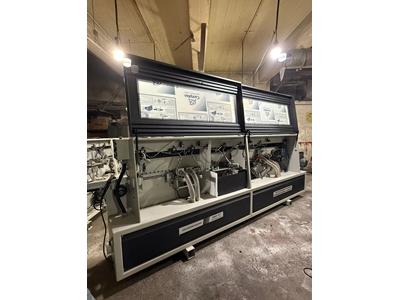 Machine à coller les bords PVC avec fraisage avant et coupe de tête et de fin - 4