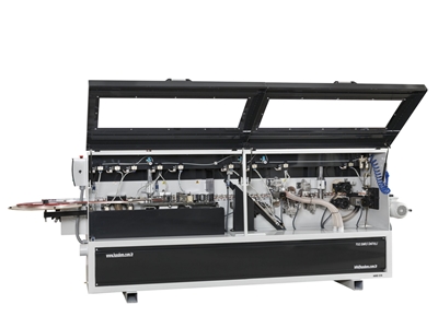 Machine à coller les bords PVC avec fraisage avant et coupe de tête et de fin - 0