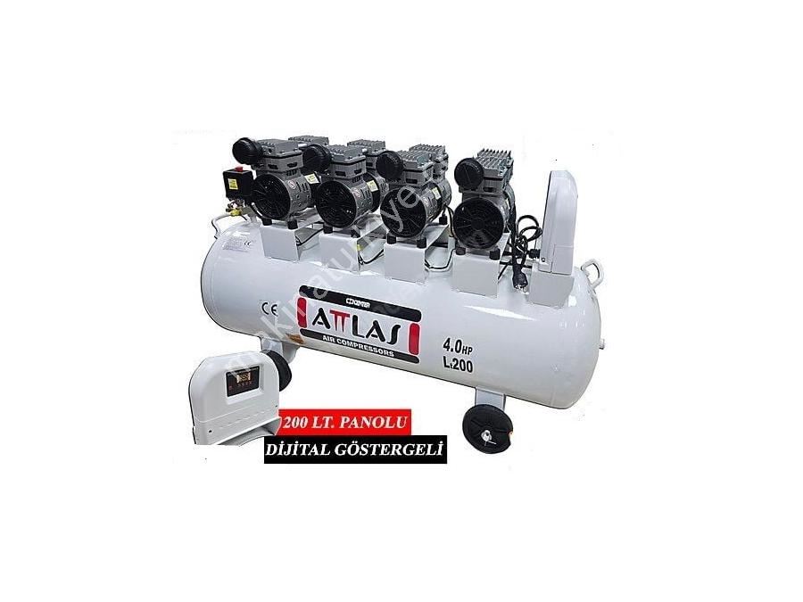 Compresseur silencieux Attlas 200 Lt 4 Hp (avec panneau numérique)