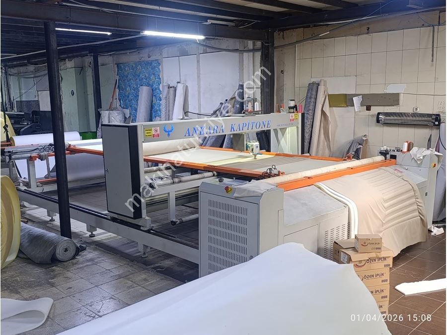 Ankara Kapitone Marka 2022 Model Tek Kafa Rulo Kumaş Besleme Sistemli Kesimli Kapitone Makinası