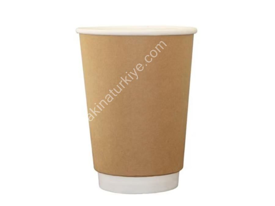 16 Oz Çift Katlı Karton Bardak