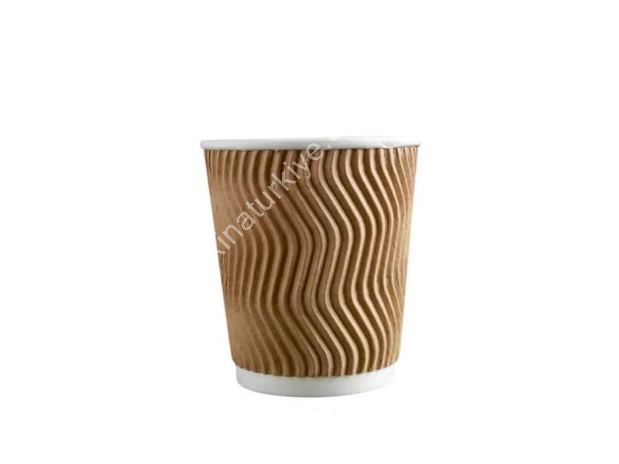 8 Oz Ripple Çift Katlı Karton Bardak