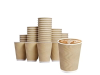 8 Oz Рифленый Двойной Картонный Стакан