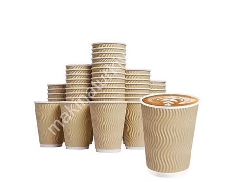 Gobelet en carton double paroi ondulé de 8 Oz
