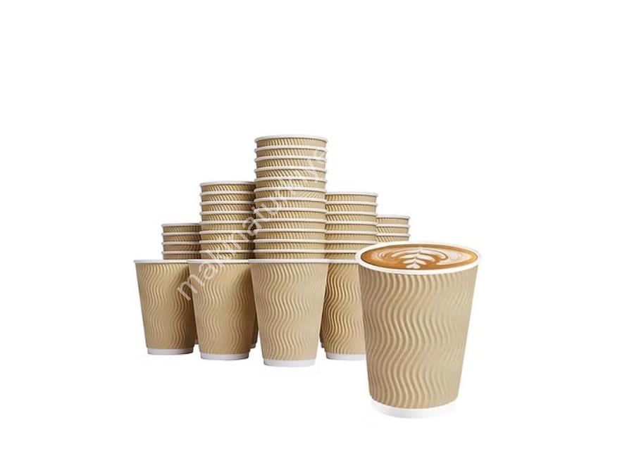 8 Oz Ripple Çift Katlı Karton Bardak