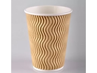 14 Oz Ripple Çift Katlı Karton Bardak 