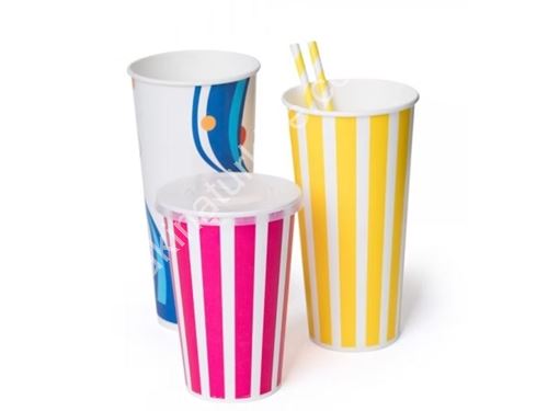 14 Oz Tek Katlı Soğuk İçecek Karton Bardak