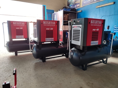 500 Litre, 10 Hp, Tank Üstü, Ful Set Vidalı Kompresör - 2