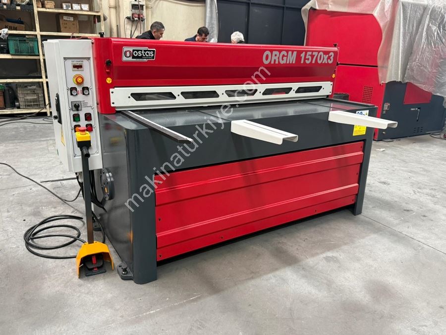 Ostaş Marka 1570X3 Mm Nc Redüktörlü Giyotin Makas