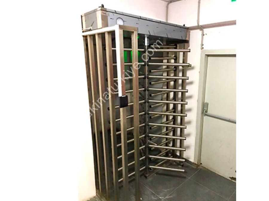 Half Cage Type Stainless Steel Full Height Turnstile