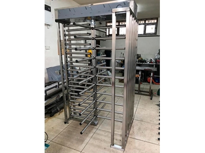 Half Cage Type Stainless Steel Full Height Turnstile