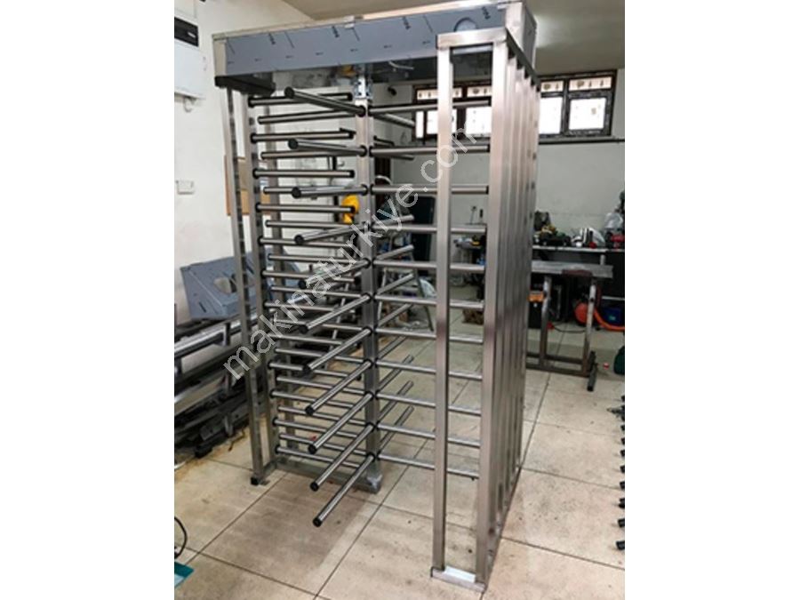 Half Cage Type Stainless Steel Full Height Turnstile