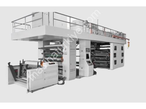 6 Renk Servo CI Tipi Tamburlu Hızlı Flekso Baskı Makinesi