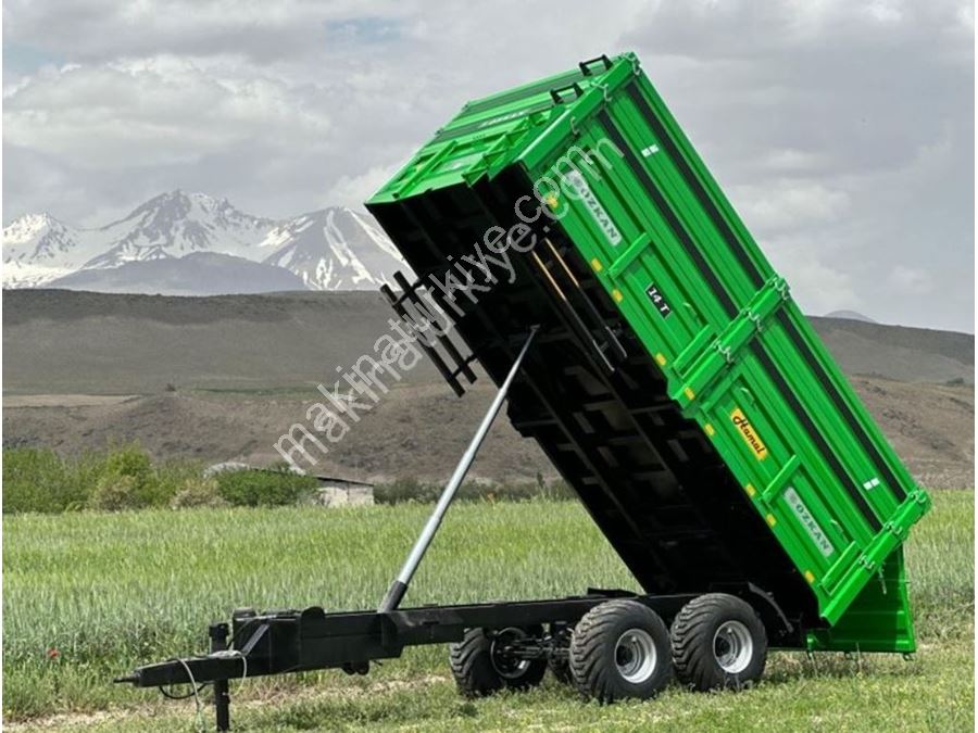 Remorque tandem à benne basculante de 12 tonnes