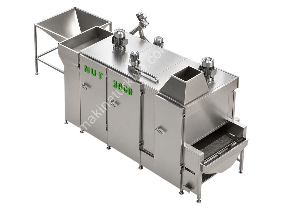 Machine à rôtir des fruits secs à combustible bio-coque 175-350 Kg/heure
