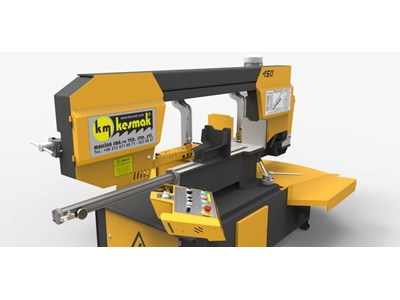 KMY DG 450 Yarı Otomatik Açılı Kesim Şerit Testere Makinası - 3