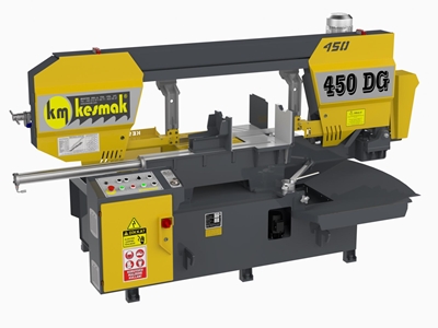 KMY DG 450 Yarı Otomatik Açılı Kesim Şerit Testere Makinası - 5