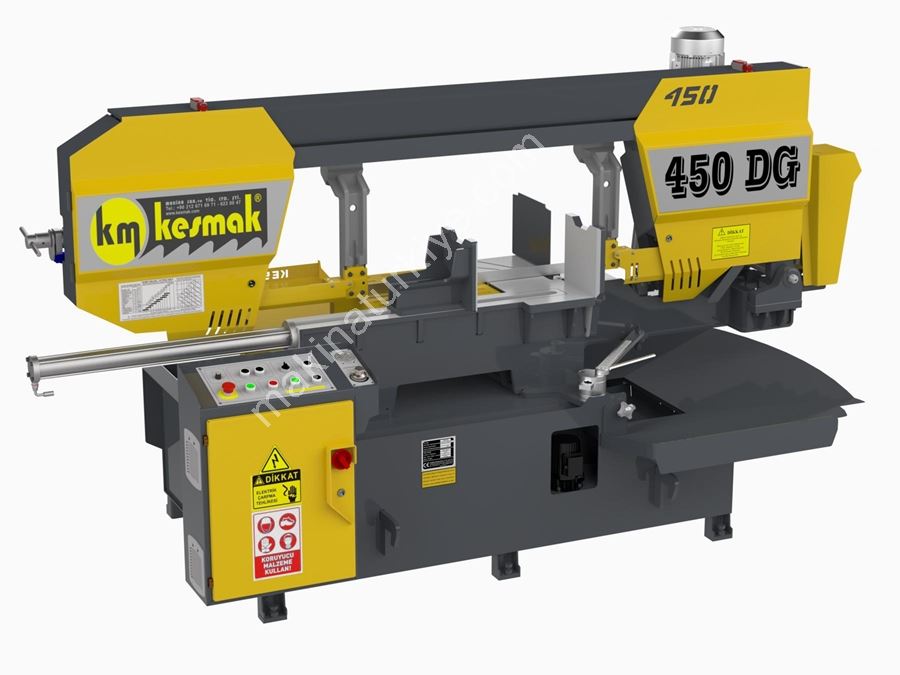 KMY DG 450 Yarı Otomatik Açılı Kesim Şerit Testere Makinası