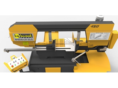 KMY DG 450 Yarı Otomatik Açılı Kesim Şerit Testere Makinası - 4