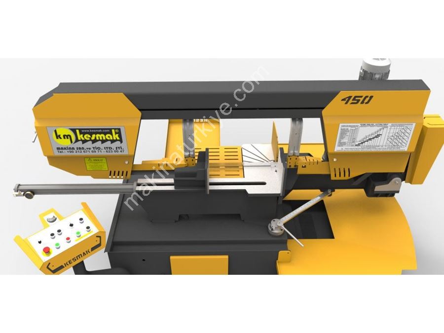 KMY DG 450 Yarı Otomatik Açılı Kesim Şerit Testere Makinası