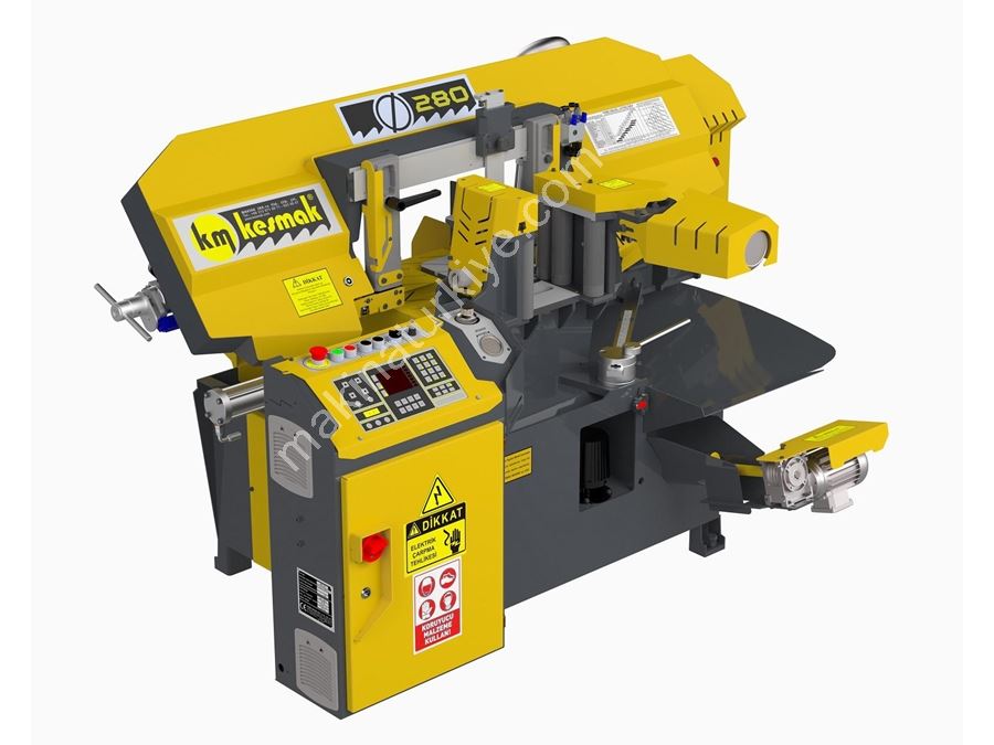 KME DG 280 Ekranlı Tam Otomatik Açılı Kesim Şerit Testere Makinası