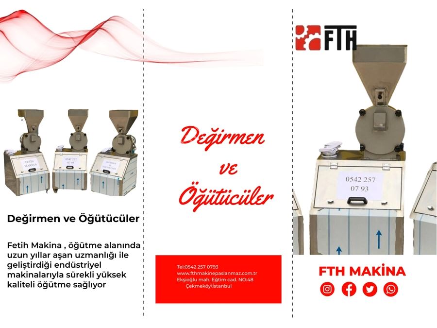 FTH-1050 Öğütücü ve Değirmen Makinesi