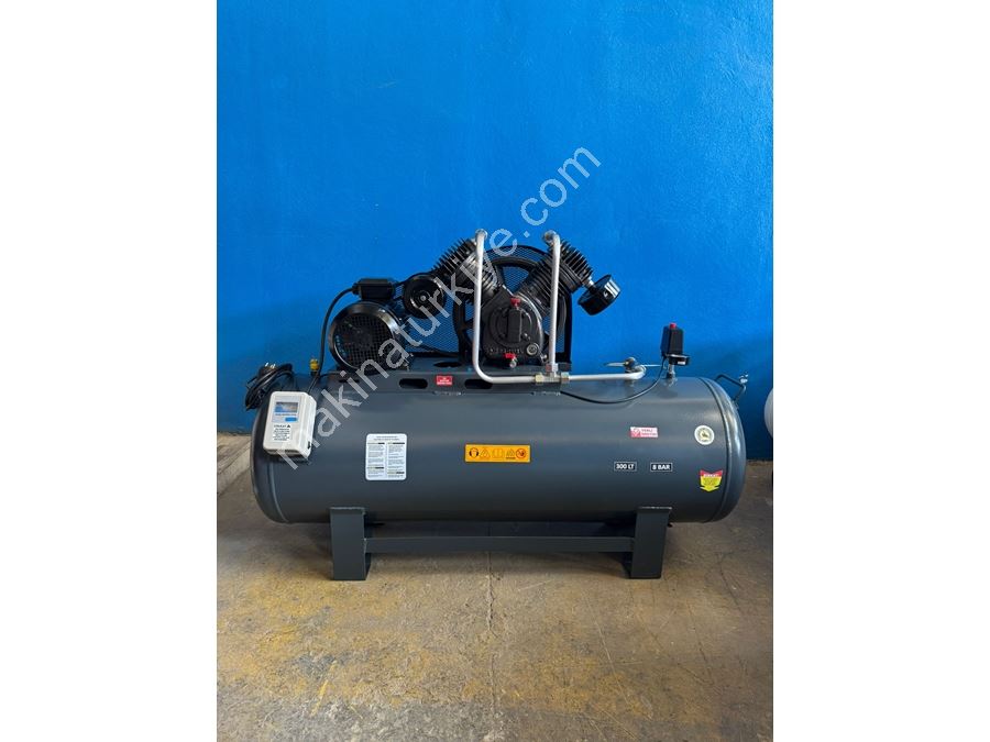300 Litre Sarmak Marka, 8 Bar, Kompresör ( Tank-Motor Sıfır)