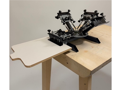 4 Renk 1 İstasyon Hassas Ayarlı Masaüstü Ahtapot Serigrafi Makinesi - 5