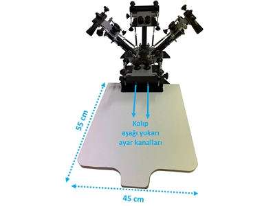 4 Renk 1 İstasyon Hassas Ayarlı Masaüstü Ahtapot Serigrafi Makinesi - 1