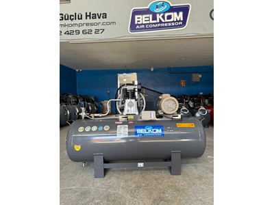 300 Lt 12 Bar Trifaze, 4900 İtalyan Abac Kafalı, 4 Hp Volt Marka Motorlu, Panolu Kompresör
