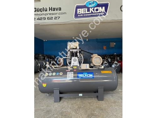 300 Lt 12 Bar Trifaze, 4900 İtalyan Abac Kafalı, 4 Hp Volt Marka Motorlu, Panolu Kompresör