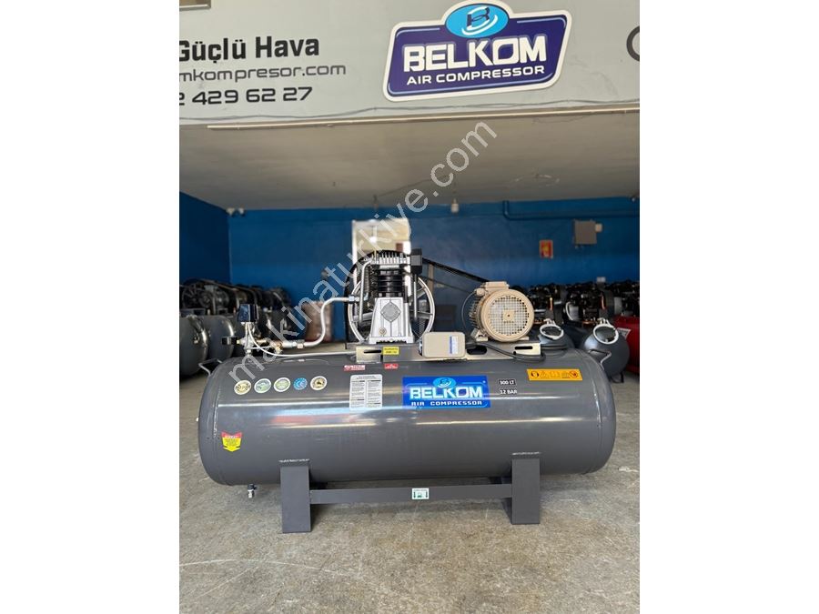 300 Lt 12 Bar Trifaze, 4900 İtalyan Abac Kafalı, 4 Hp Volt Marka Motorlu, Panolu Kompresör