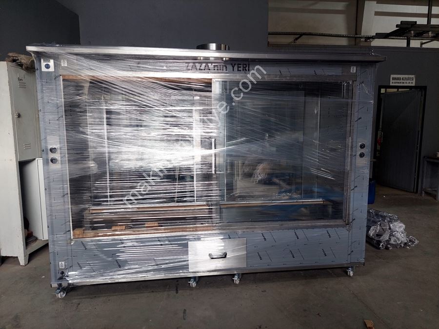 Coal Double Showcase Chicken &amp; Head Machine 24 Skewers 168/192 Capacity