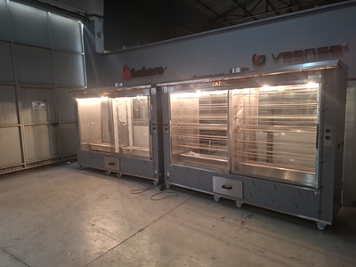 Coal Double Showcase Chicken &amp; Head Machine 24 Skewers 168/192 Capacity - 2