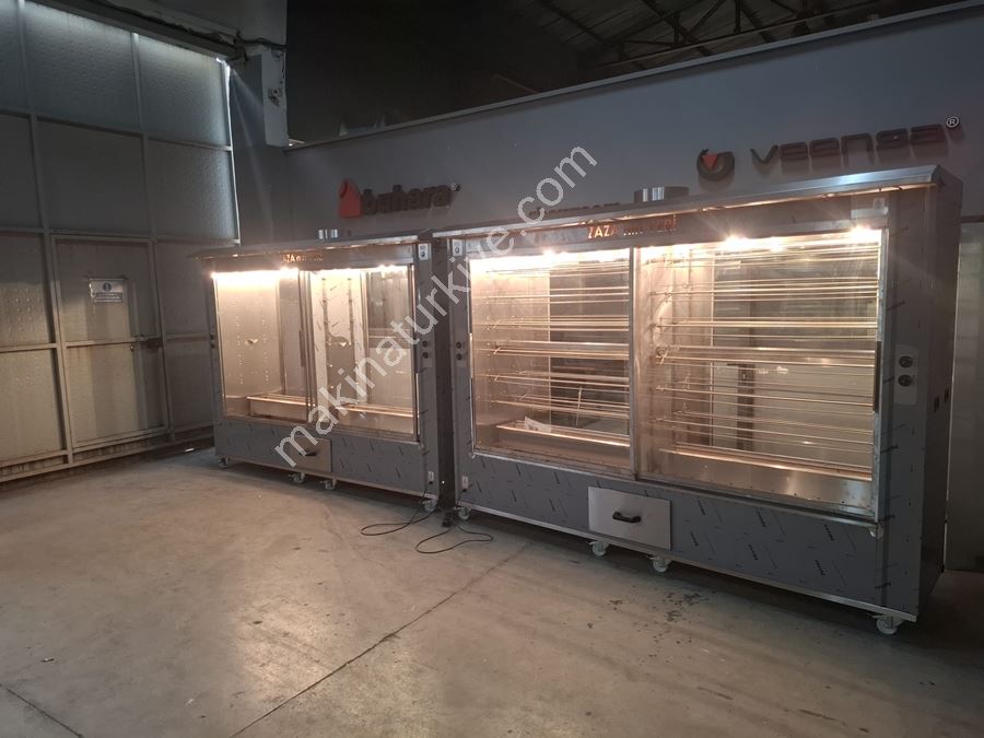 Coal Double Showcase Chicken &amp; Head Machine 24 Skewers 168/192 Capacity