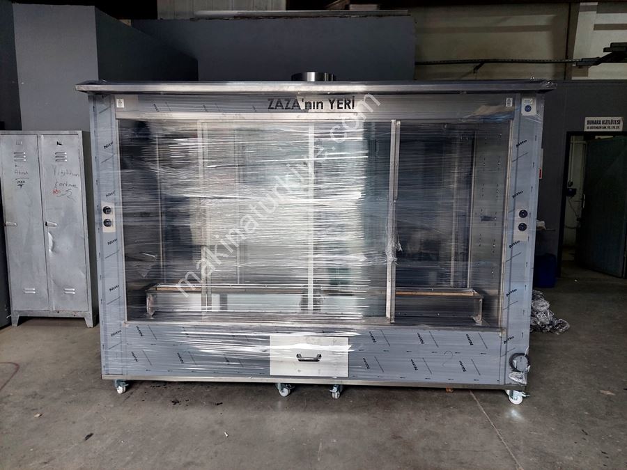 Coal Double Showcase Chicken &amp; Head Machine 24 Skewers 168/192 Capacity