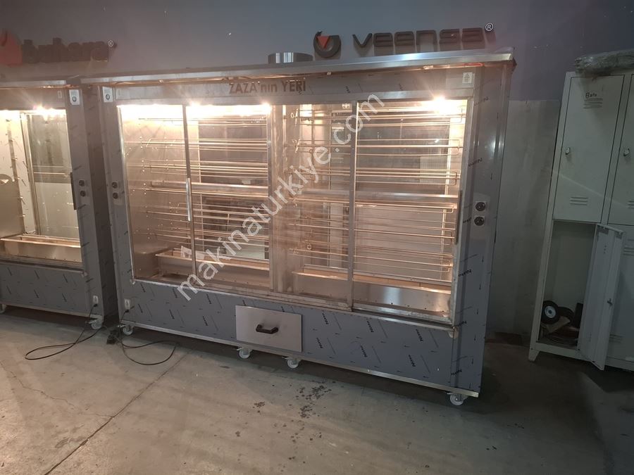 Coal Double Showcase Chicken &amp; Head Machine 24 Skewers 168/192 Capacity