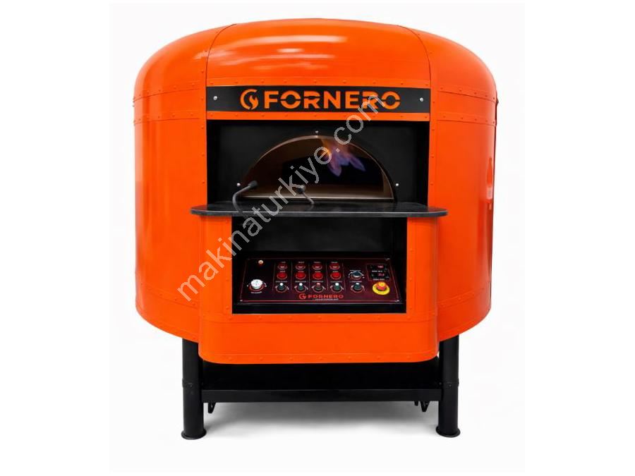 120 Adet/Saat Gazlı Profesyonel Döner Taş Tabanlı Pizza Fırını